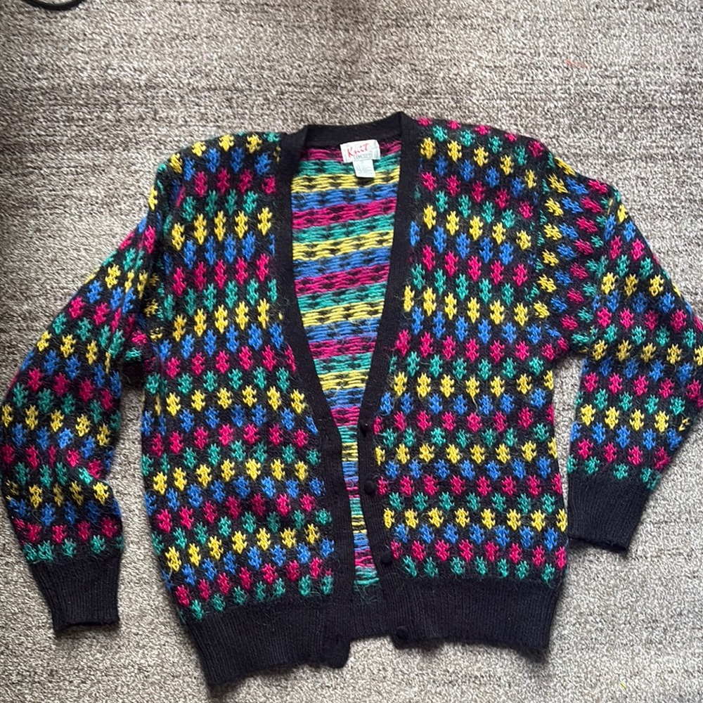 Colorful Knit Cardigan